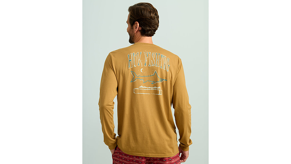 HUK Performance Fishing Graphic Long Sleeve Tee - Mens, Sand Piper, Large, H1000533-217-L