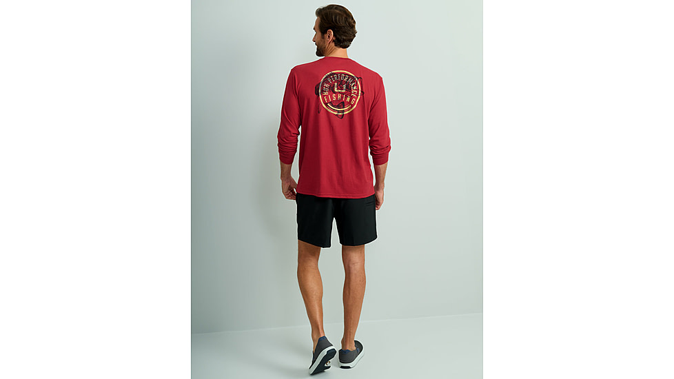 HUK Performance Fishing Graphic Long Sleeve Tee - Mens, Scarlet Blaze, 2XL, H1000533-621-XXL