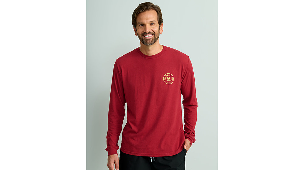 HUK Performance Fishing Graphic Long Sleeve Tee - Mens, Scarlet Blaze, 2XL, H1000533-621-XXL