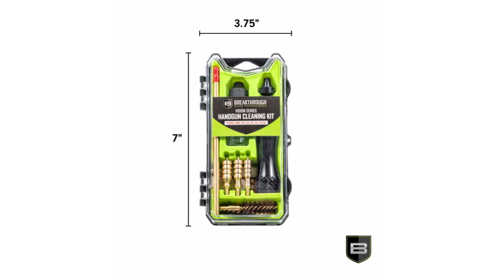 Breakthrough Clean Technologies Vision Series Hard-Case Handgun Cleaning Kit, .38 Cal/.40 Caliber/.45 Caliber, BT-CCC-P