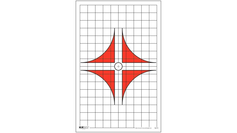 EZ2C Targets Style 10 Targets,11x17in,Red and Black Ink,Pack of 25 EZ2C010