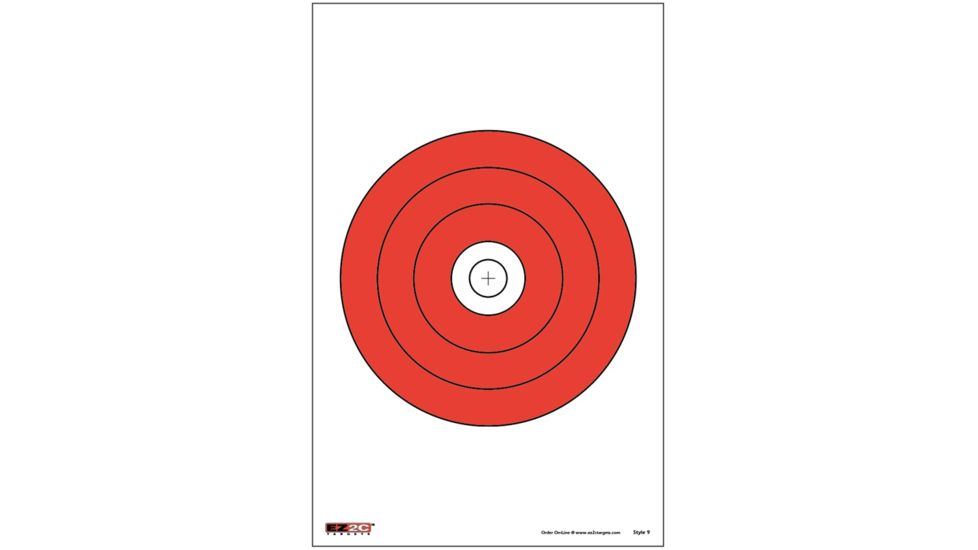 EZ2C Targets Style 9 Targets,11x17in,Red and Black Ink,Pack of 25 EZ2C009