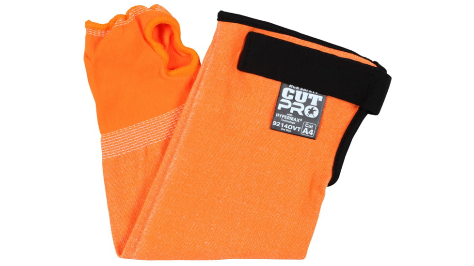 MCR Safety Cut Pro 13 Gauge Hypermax Hi-Visibility Orange Sleeves - Mens, 14in, 9214OVT