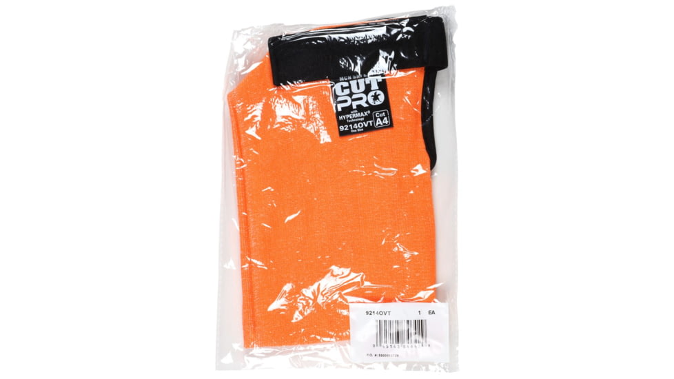 MCR Safety Cut Pro 13 Gauge Hypermax Hi-Visibility Orange Sleeves - Mens, 14in, 9214OVT