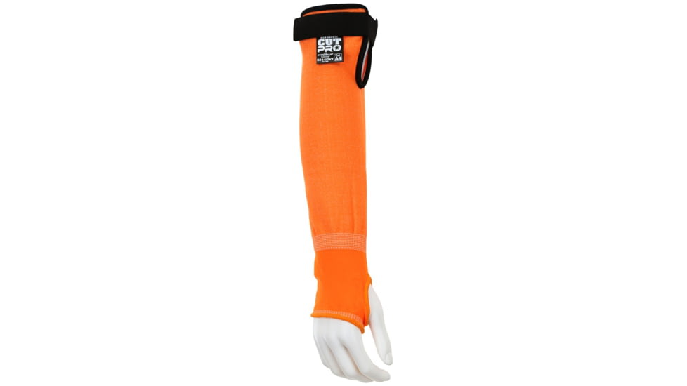 MCR Safety Cut Pro 13 Gauge Hypermax Hi-Visibility Orange Sleeves - Men's, 14in, 9214OVT