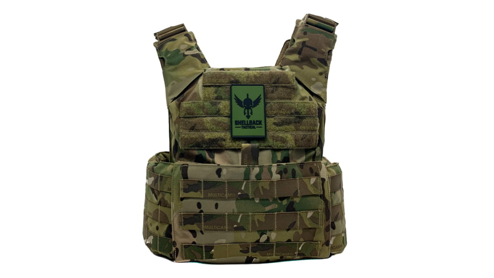 Shellback Tactical Skirmish Plate Carrier, Shooter and SAPI, Multicam, One Size, SBT-9020-MC