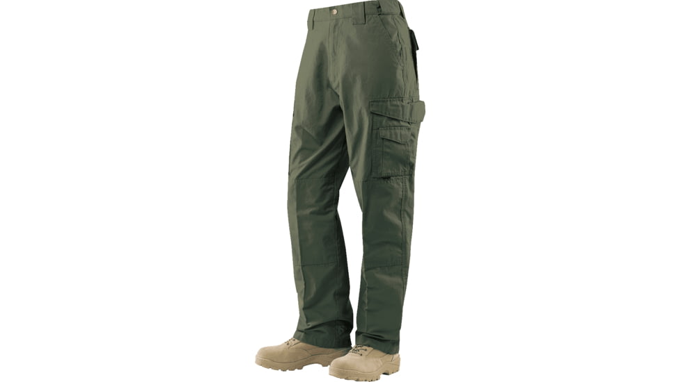 TRU-SPEC 24-7 Series Tactical Teflon Pants - Men's, PolyCotton Ripstop, Ranger Green, Waist 36 in, Inseam 37 in, 1042086