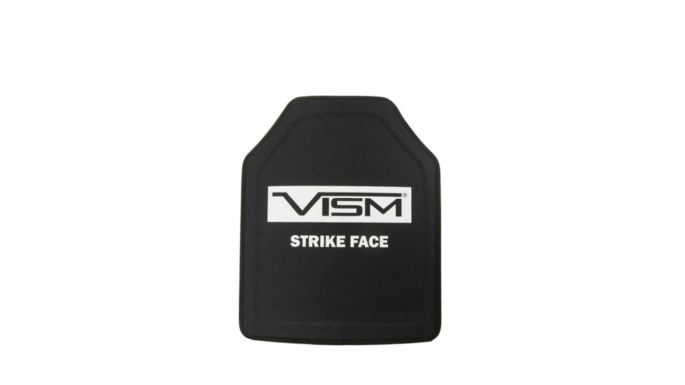 Vism NIJ Certified Level III 10x12 Ballistic Plate, Shooters Cut, Black, BNIJPC1012