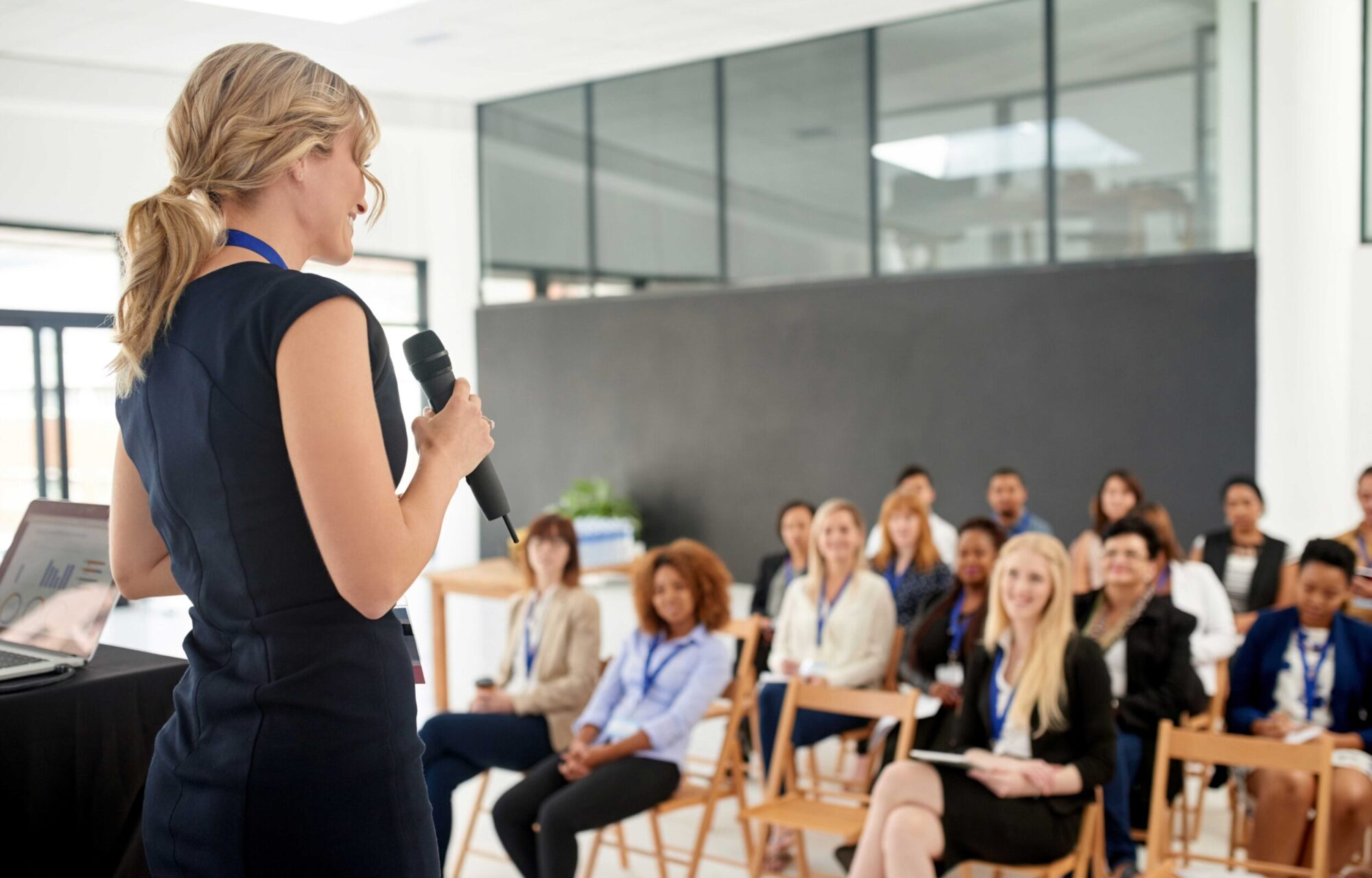 Her presentation leaves an impact on her colleagues