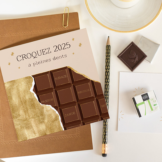 Carte de voeux entreprise Chocolat Succès