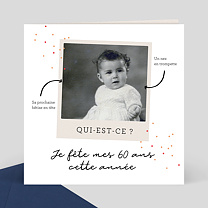 Invitation Anniversaire Adulte Même caractère