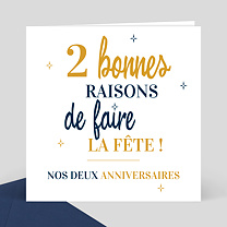 Invitation Anniversaire Adulte Multi-raisons Multi-anniversaire