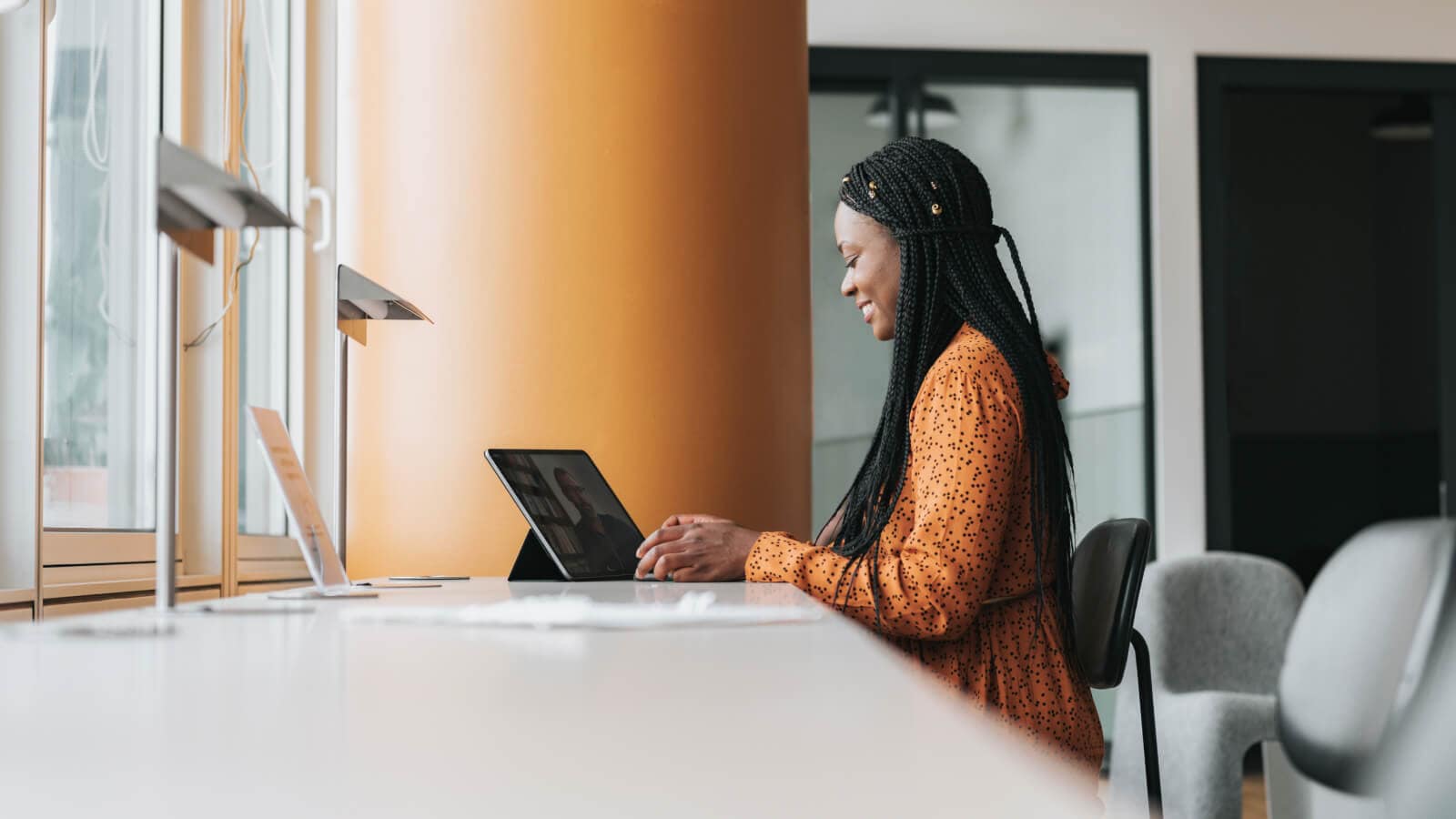 woman on a video call