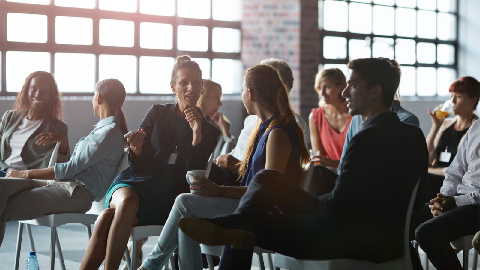 Group of students discussing 