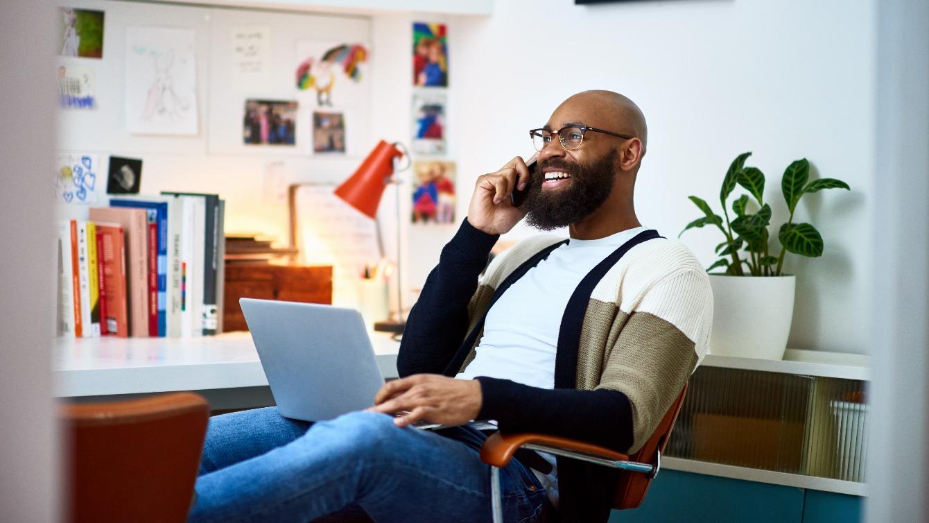 Man talking on phone