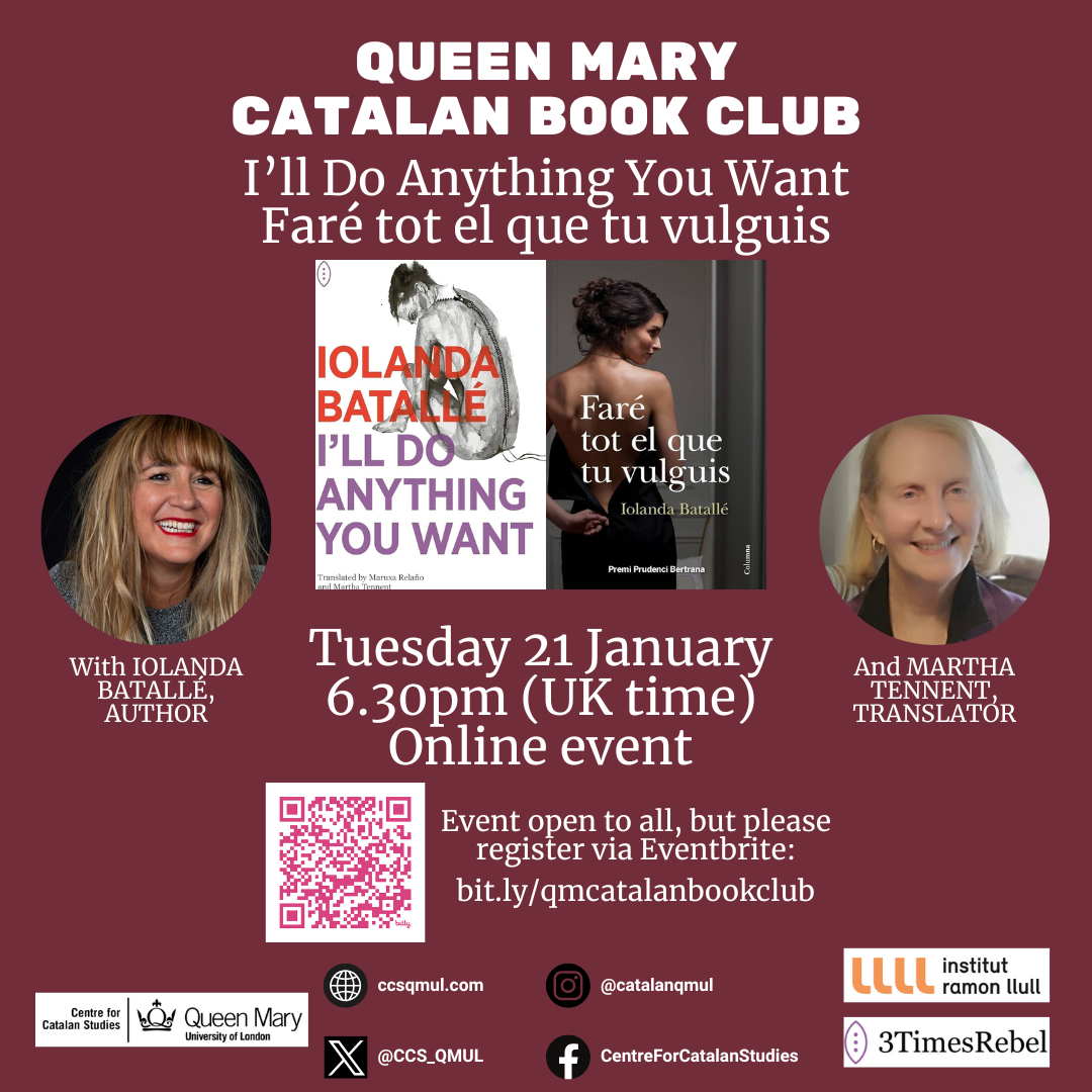 Queen Mary Catalan Book Club: I’ll Do Anything You Want / Faré tot el que tu vulguis