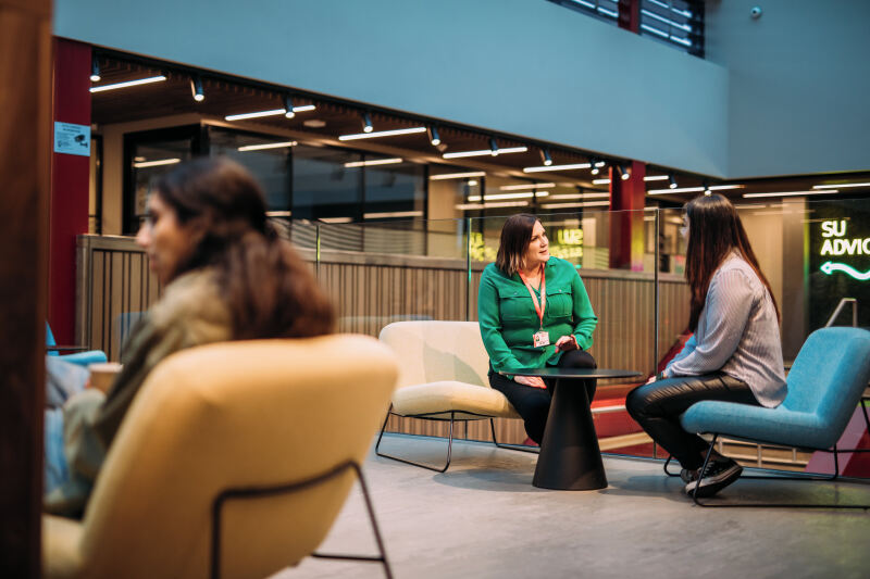 Staff and student in the SU