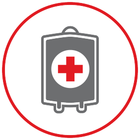 red cross blood bag icon