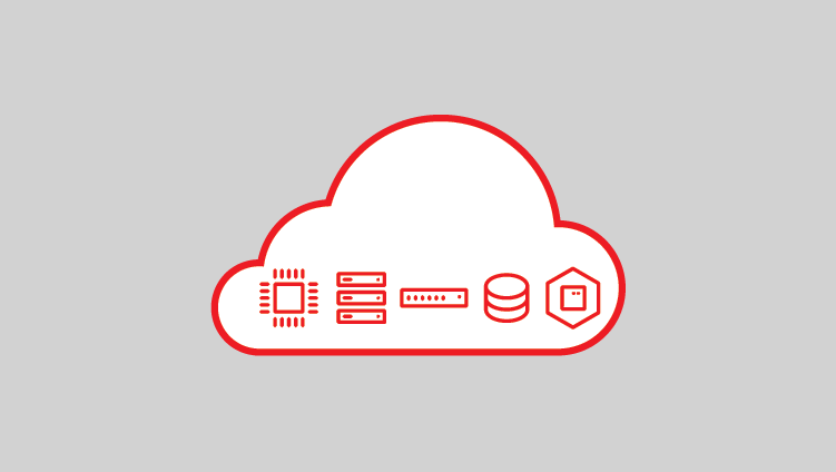 modern telco cloud icons inside a cloud