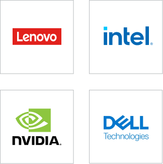 Partner logos: Lenovo, intel, NVIDIA, Dell