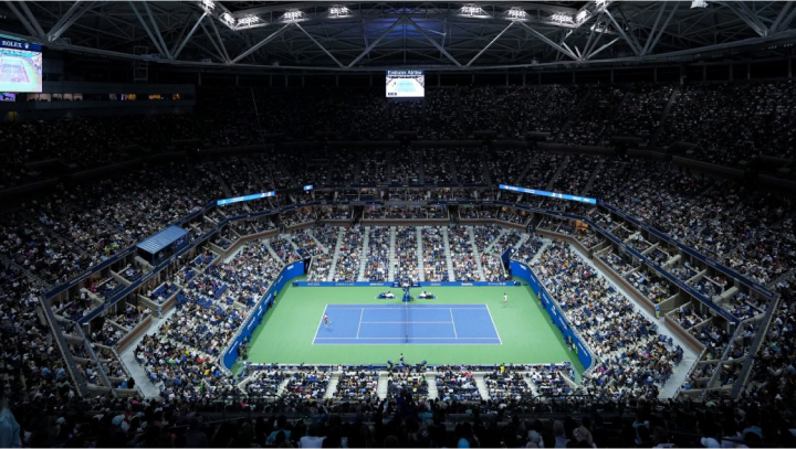 Foto de un estadio del Abierto de Estados Unidos