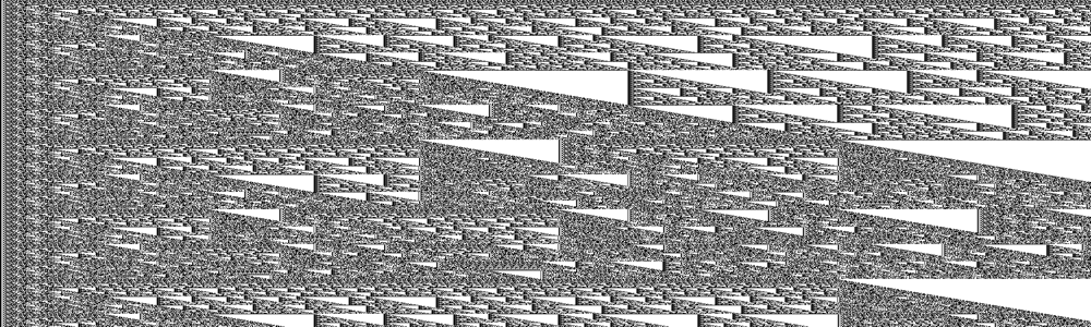 Spacetime diagram of cellular automaton