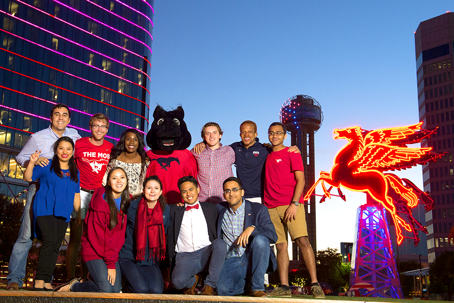 SMU students in downtown Dallas