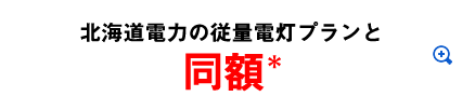 北海道電力の従量電灯プランと同額＊