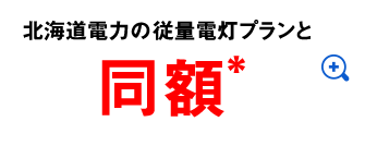 北海道電力の従量電灯プランと同額＊