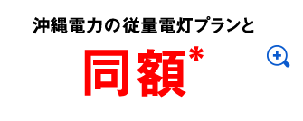 沖縄電力の従量電灯プランと同額＊