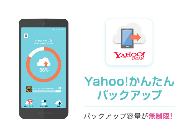 Yahoo!かんたん バックアップ バックアップ容量が無制限!