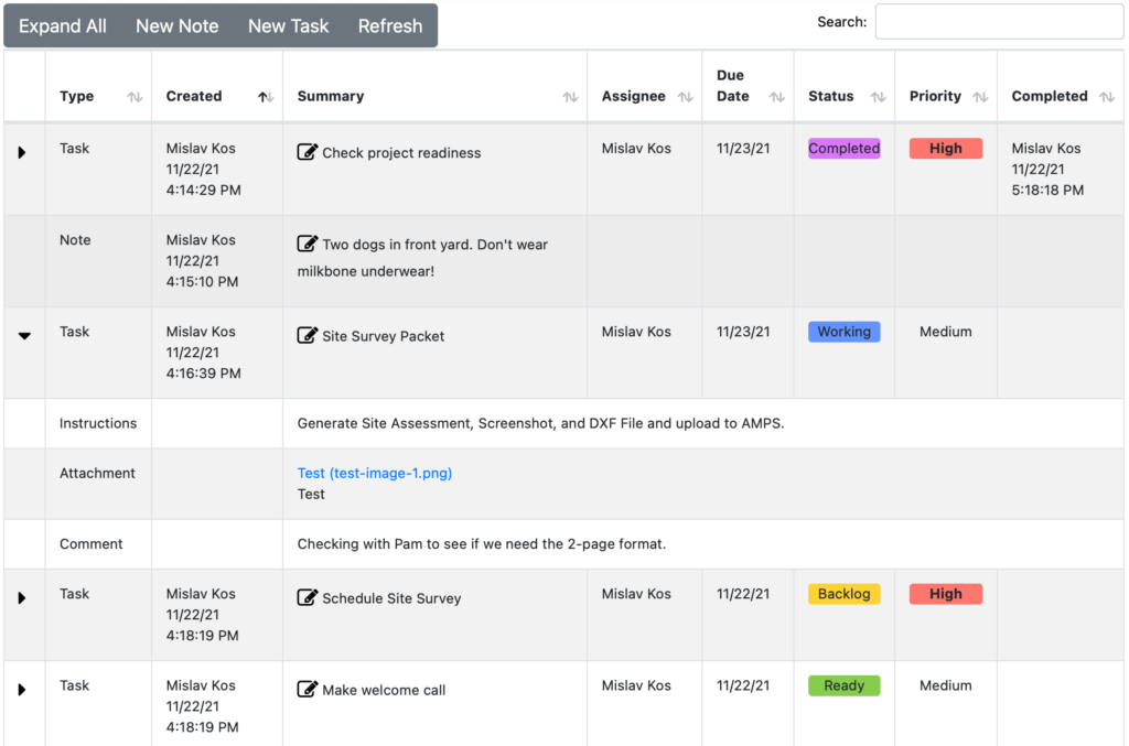 Sunsolar Solutions: Task list