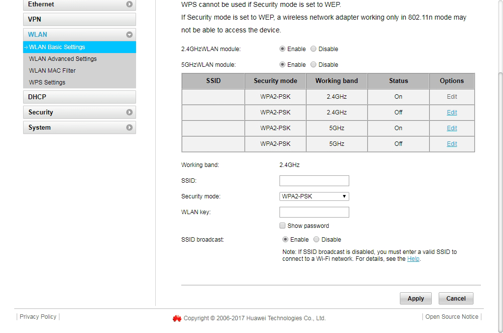 Image showing how to change WiFi network name and password