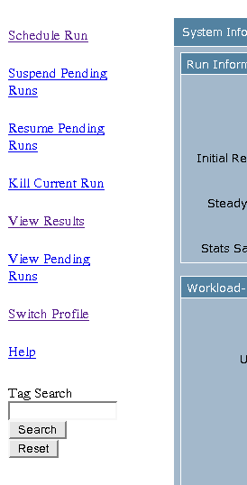 Benchmark Control Panel