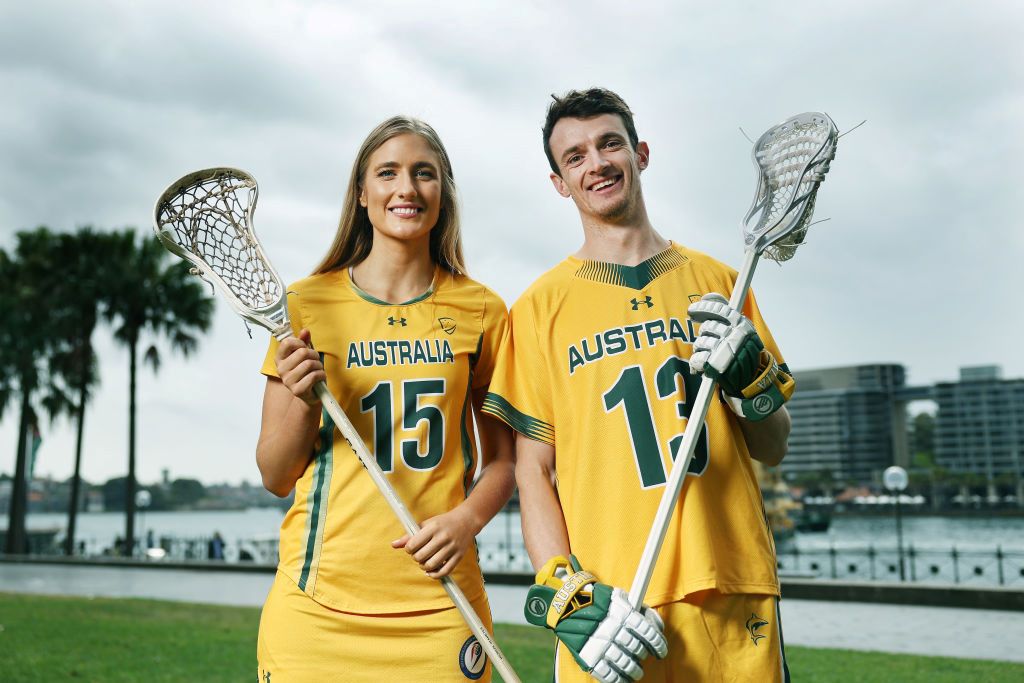 Lacrosse players Olivia Parker and Campbell Mackinnon