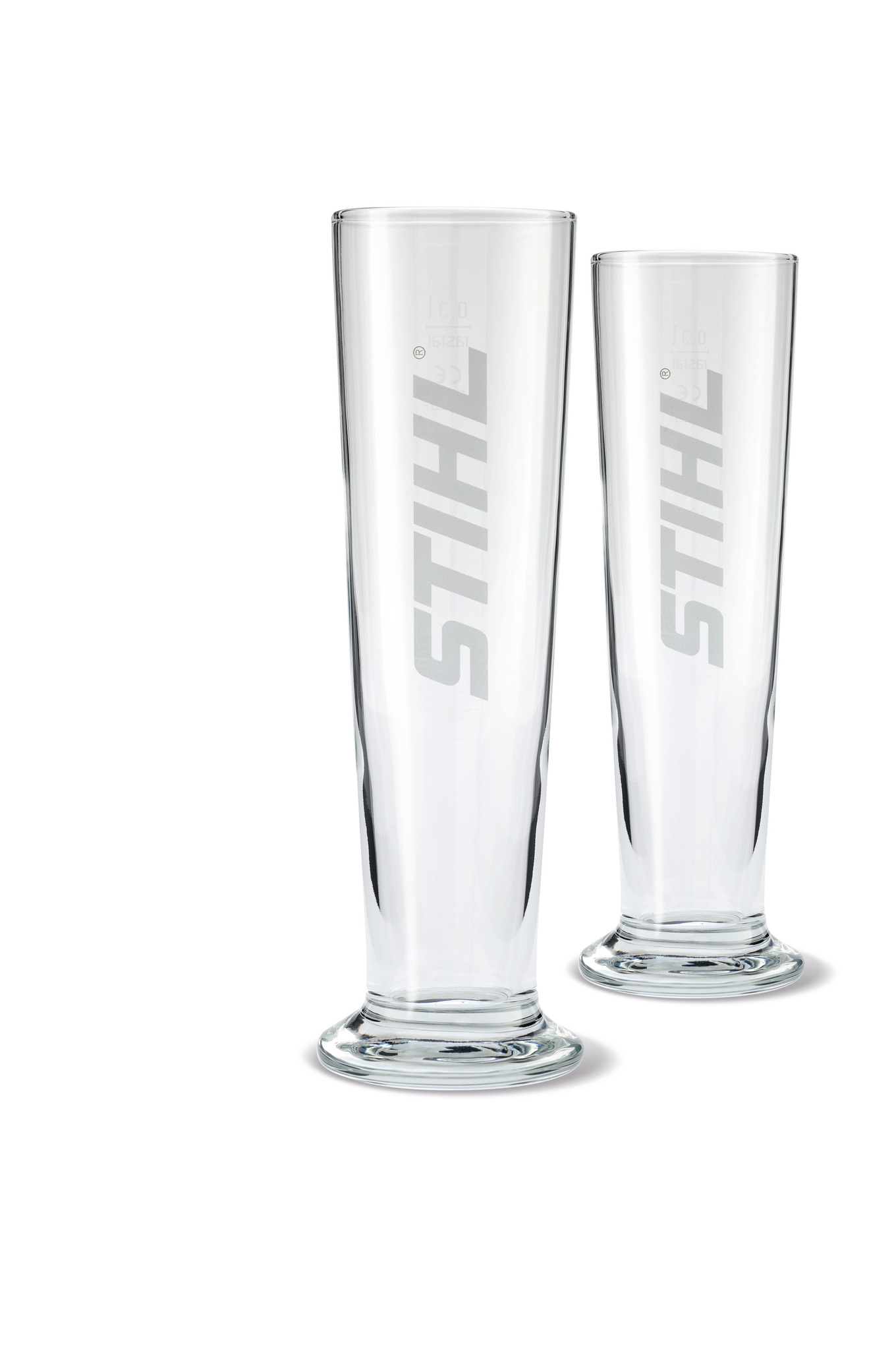 Set of two beer glasses