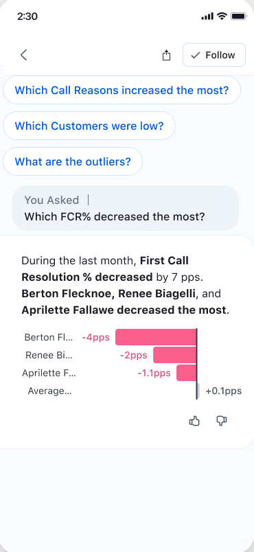 Tableau Pulse Mobile Insight QandA