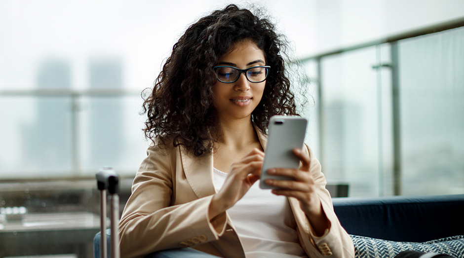 Woman using her phone