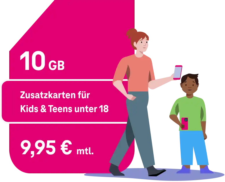 Partnerkarten der Telekom für Kids & Teens unter 18