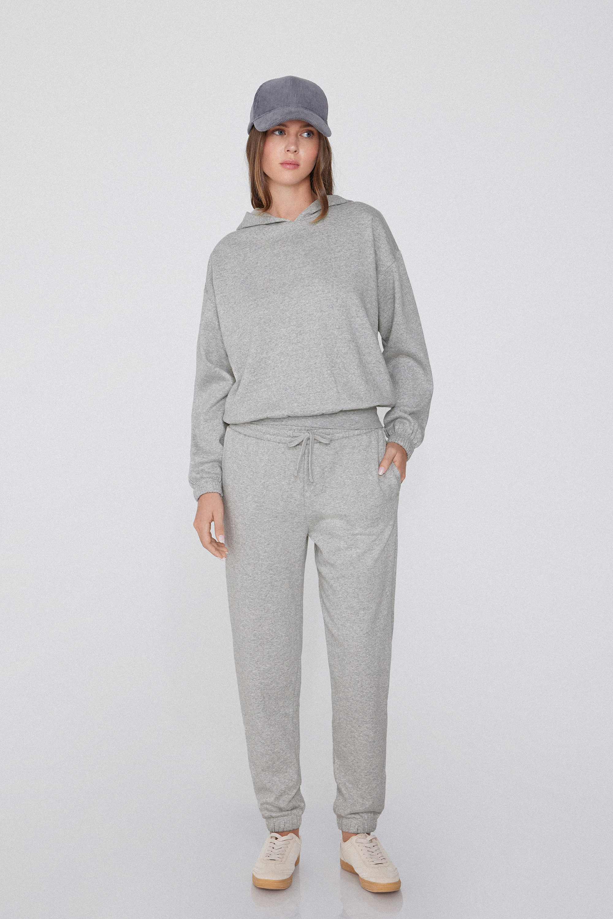 Heavy Lamé-Effect Fleece Trousers