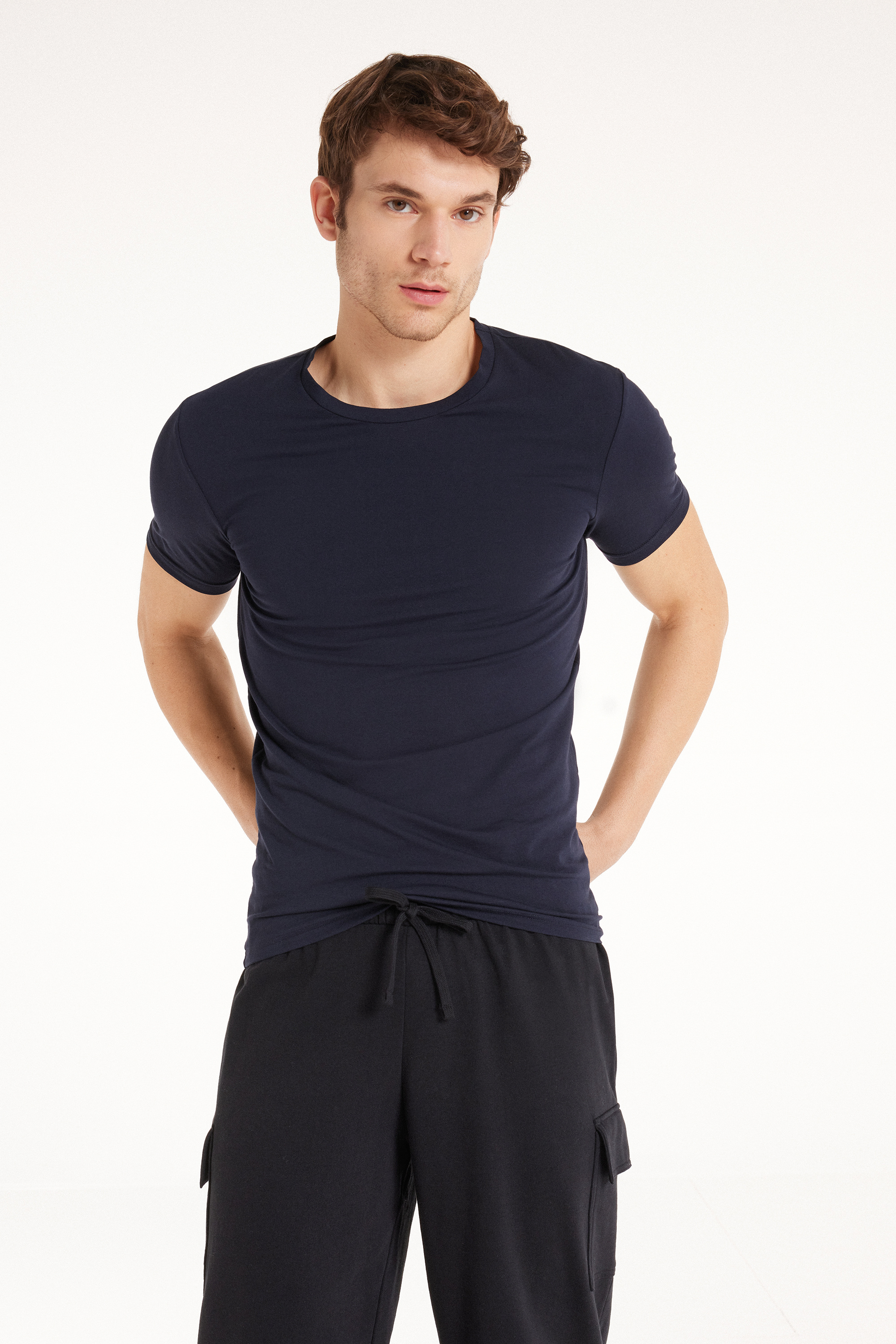 T-shirt in Cotone Elasticizzato