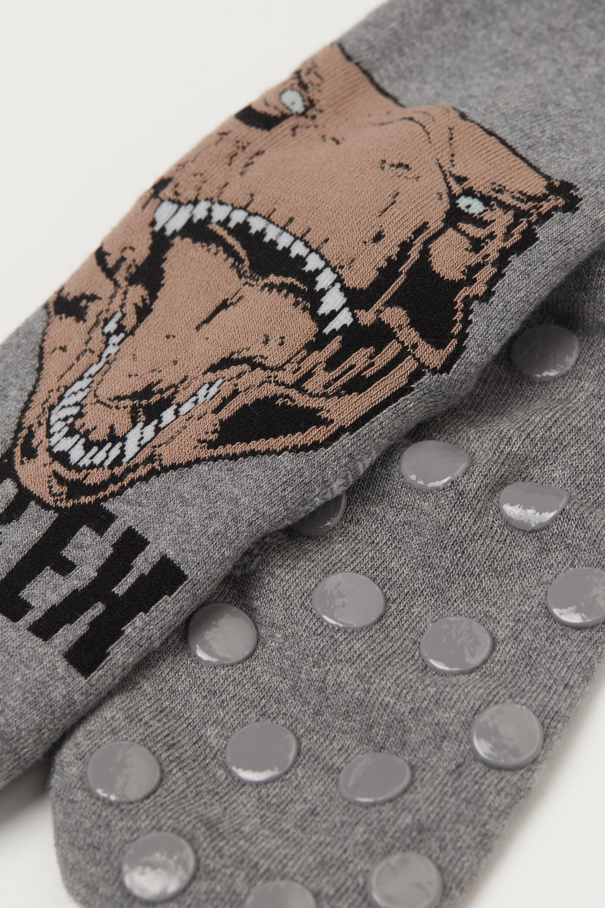 Chaussettes Courtes Antidérapantes Avec Imprimé Jurassic Enfant Unisexe