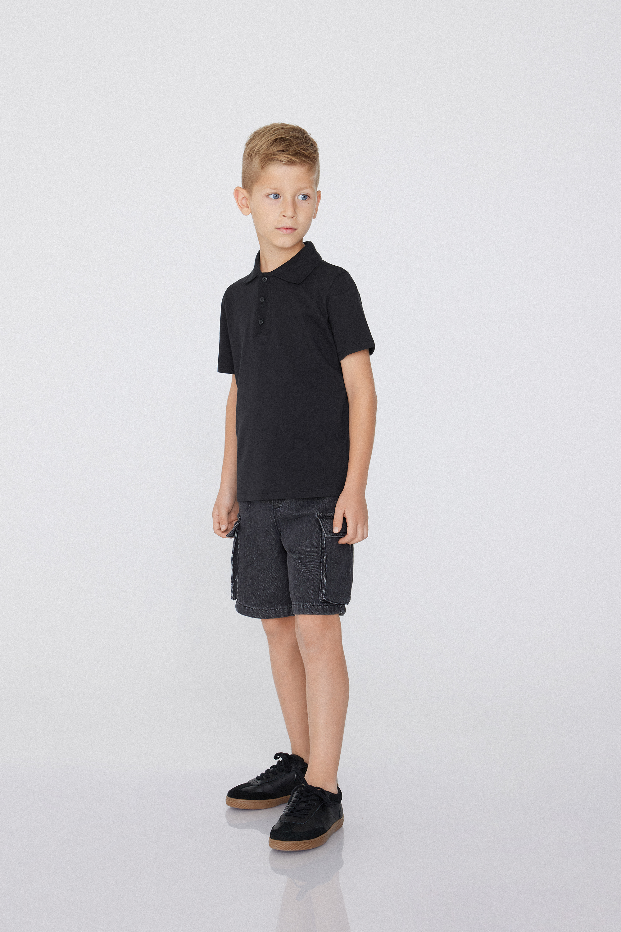 Boys’ Short-Sleeved Cotton Polo Shirt