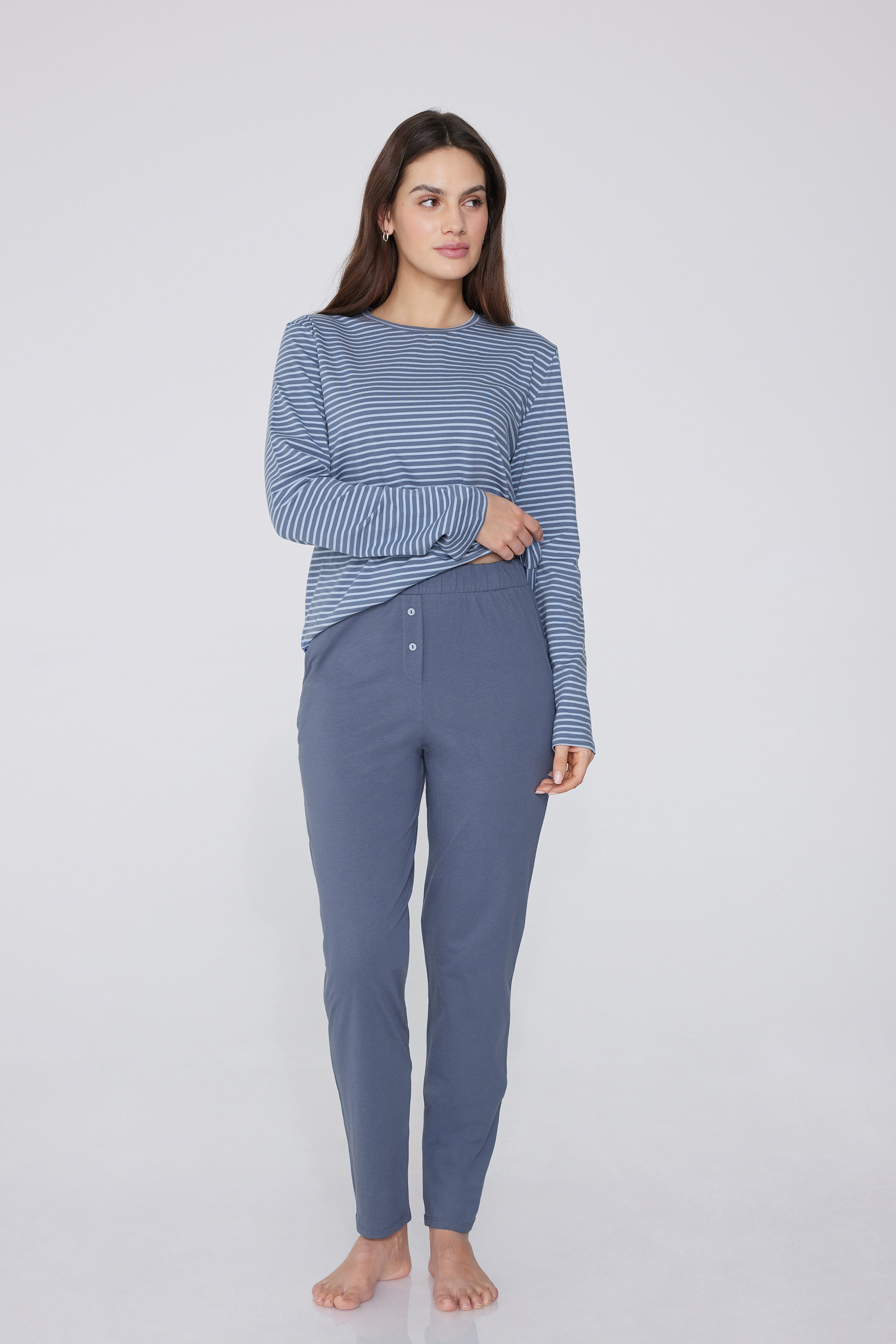 Pantalon Coton Poches Boutons