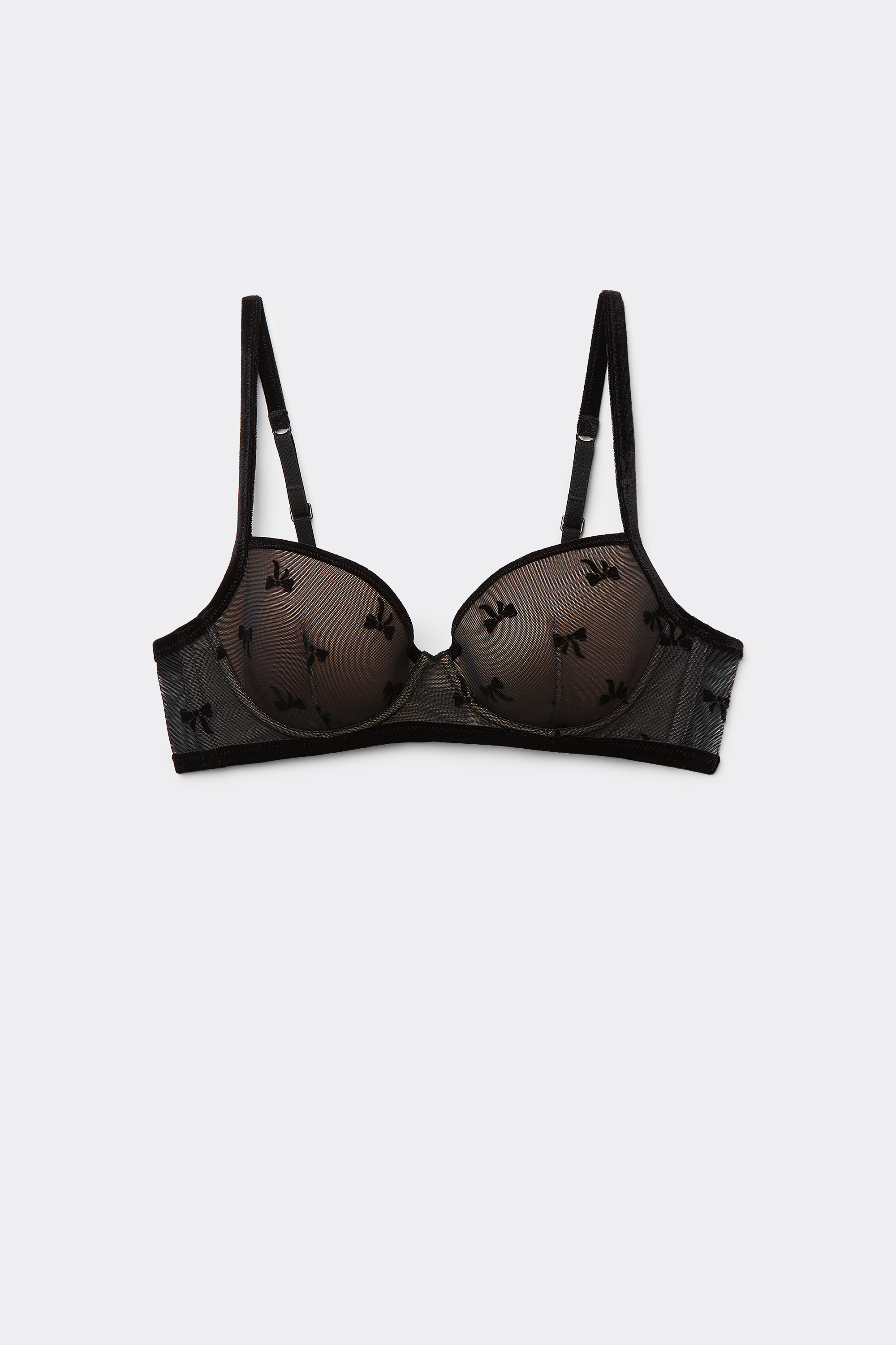 Wien Bon Ton Tulle Slightly Padded Balconette Bra