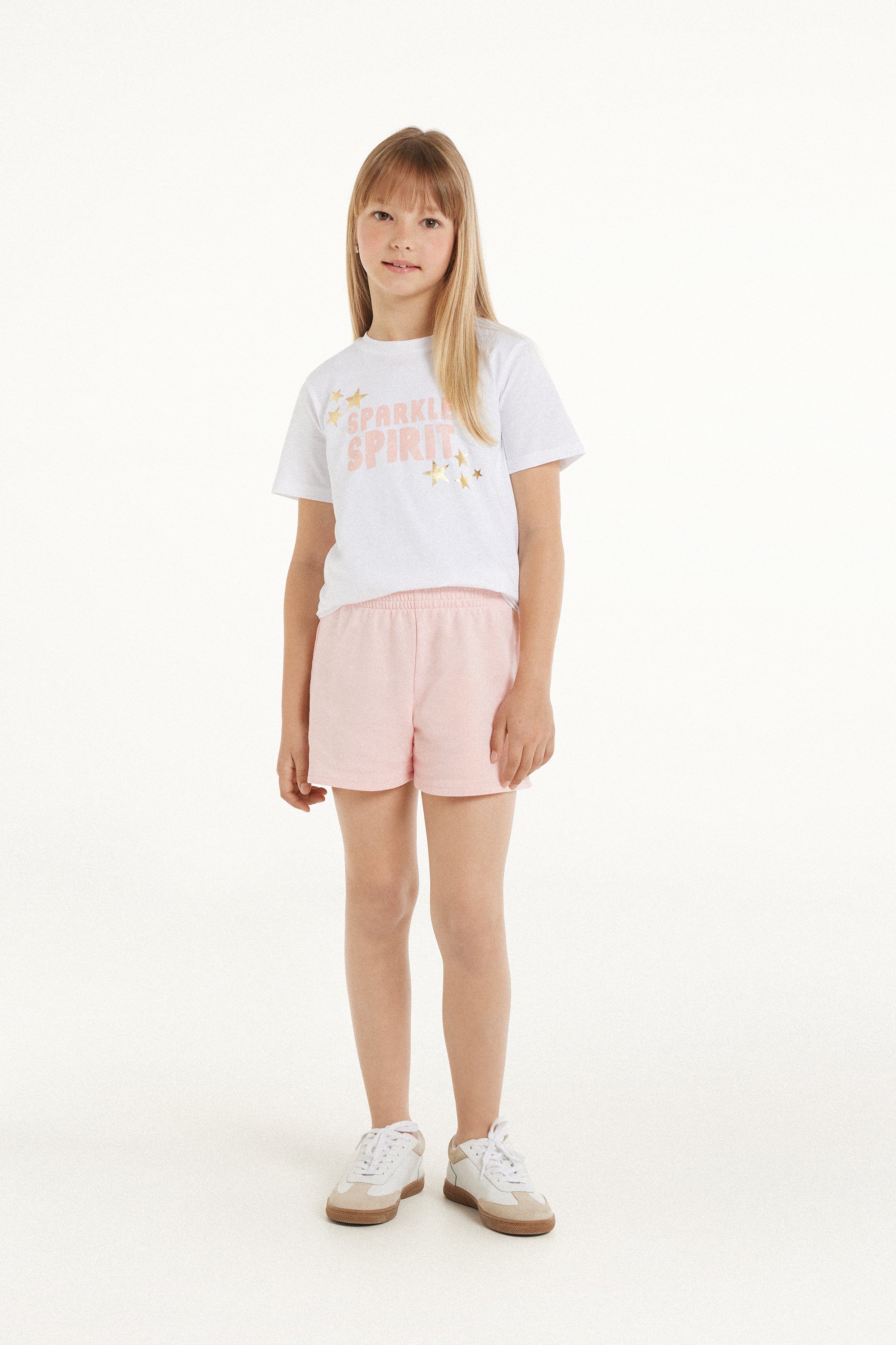 Girls’ Basic Cotton Fleece Shorts