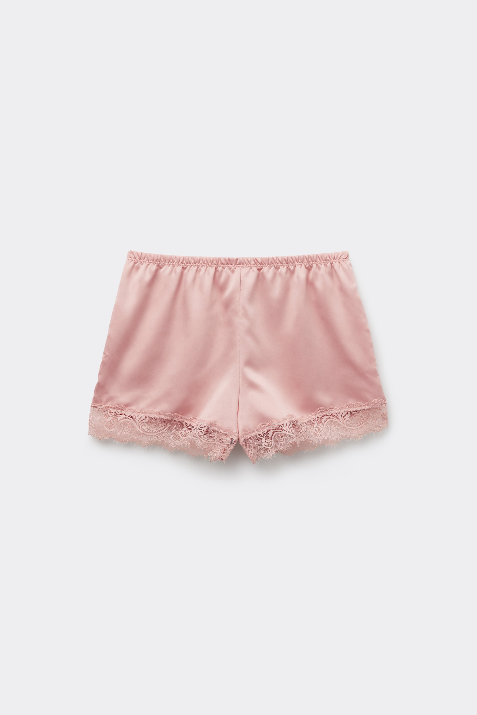 Short Court en Satin et Dentelle