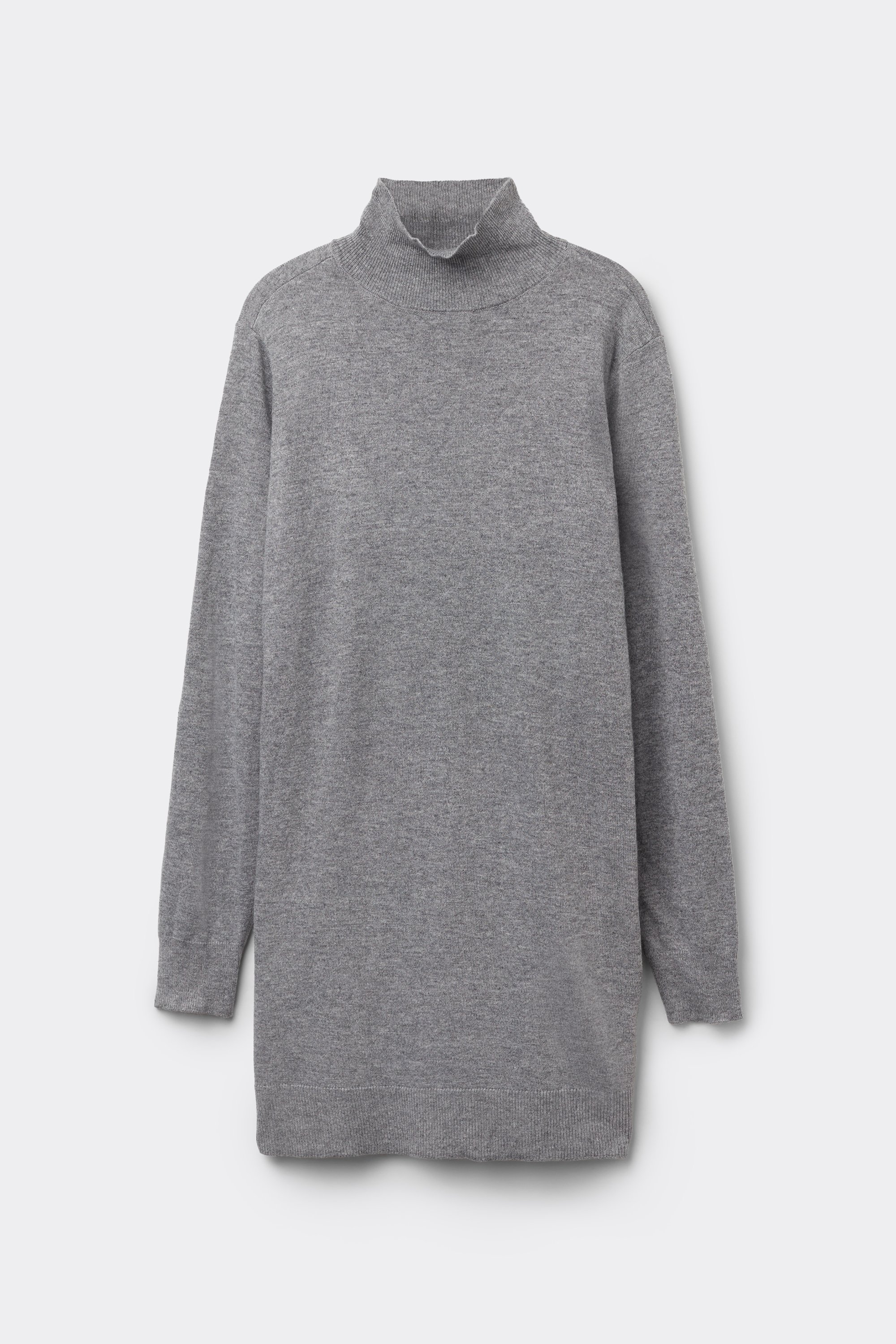 Polo Neck Dress with Wool