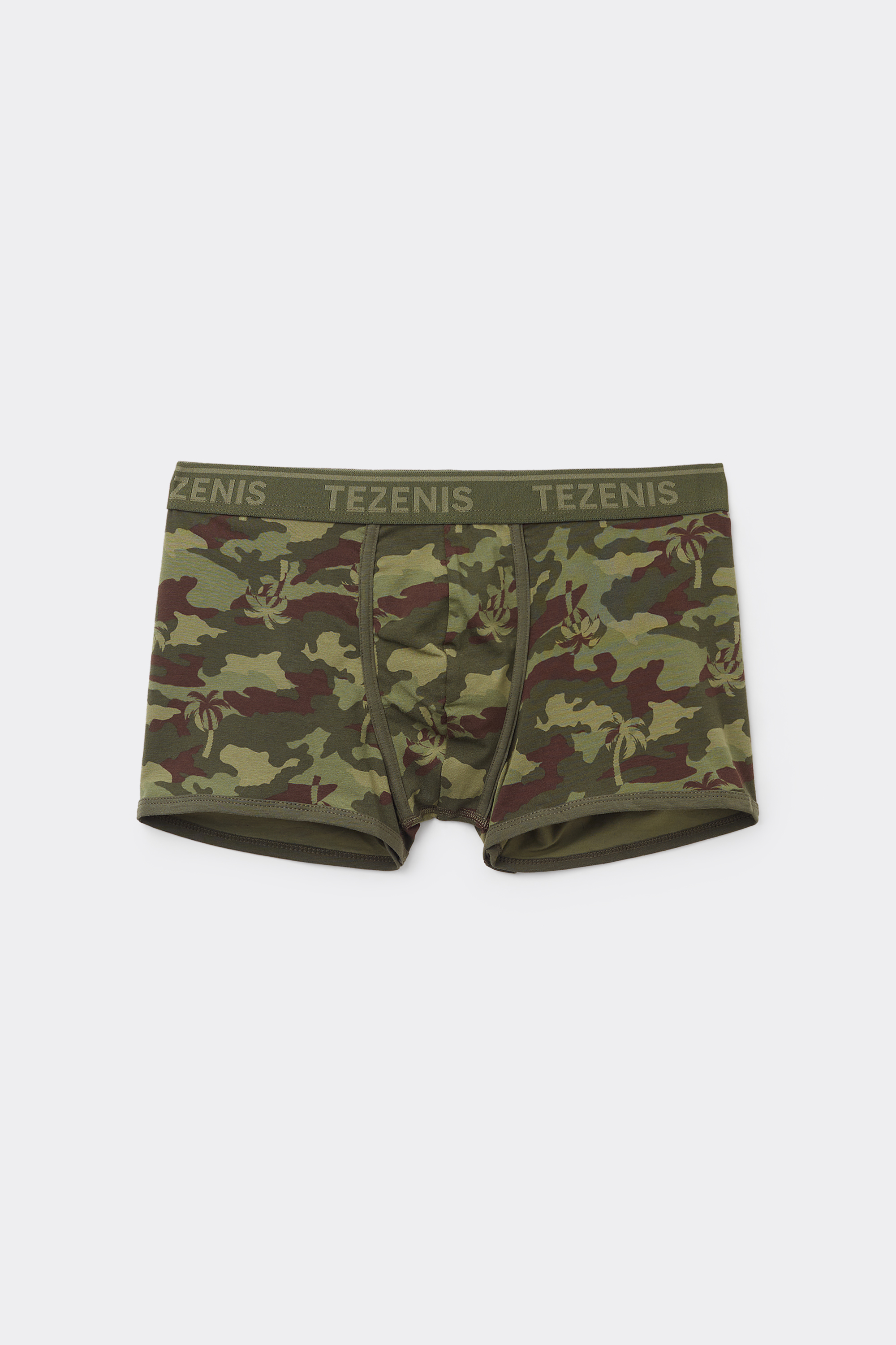 Printed Cotton Boxers with Contrasting Trim and Logo