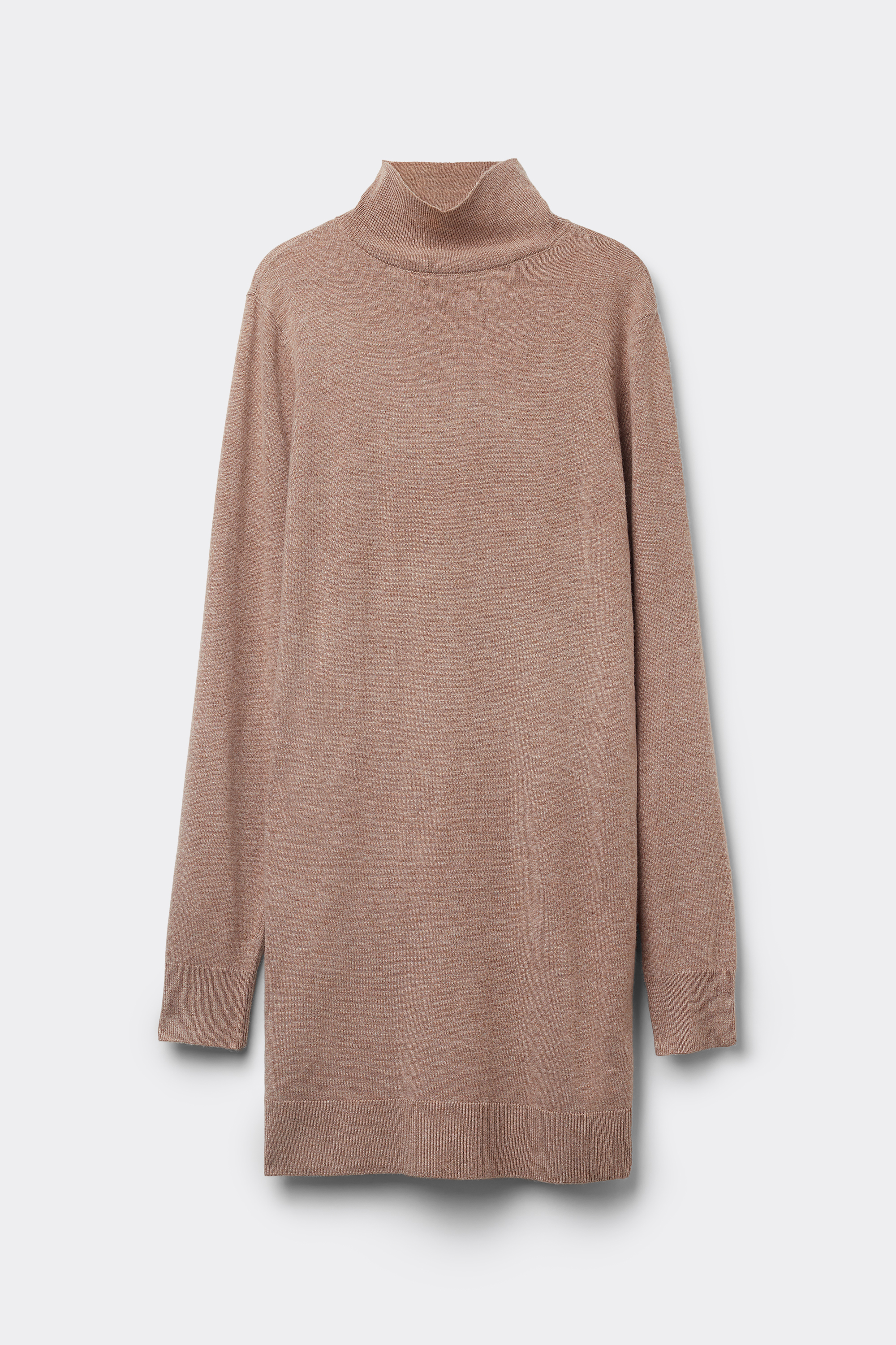 Polo Neck Dress with Wool